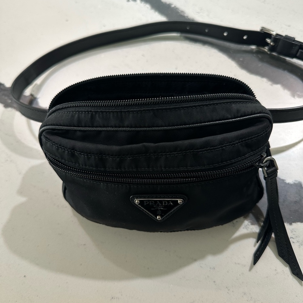 Prada Women's Nylon Belt Bag - Black - M - Picture 2 of 6